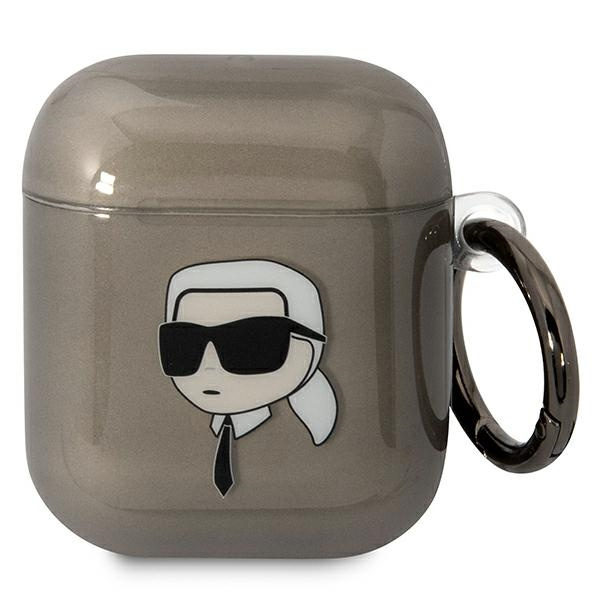 Etui Karl Lagerfeld AirPods 1/2 cover czarny/black Karl`s Head